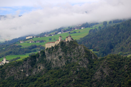 View of S&auml;ben Monastery, a Benedictine abbey on S&auml;ben Mountain in South Tyrol