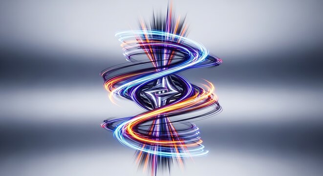 Abstract background with bright, colorful, radial lines converging at the center.
