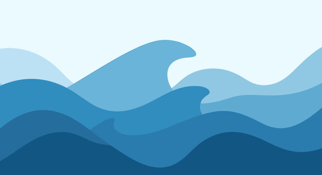 Serene blue waves create a calming background, ideal for website design, presentations, or marketing materials needing a sense of tranquility and mode