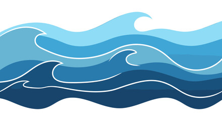 Fototapeta premium Serene and flowing design evokes tranquility and movement. Ideal for marketing materials, website backgrounds, or social media, conveying growth and a