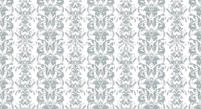 Elegant repeating damask background with refined botanical ornamentation and style
