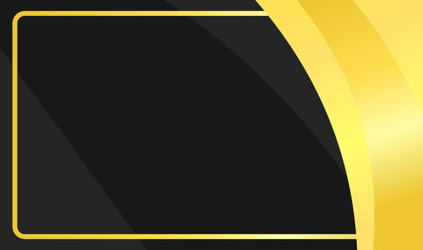 Bold gold frame glows against sleek black background. Modern design offers clean, elegant contrast. Perfect for presentations, digital ads, or branding projects.