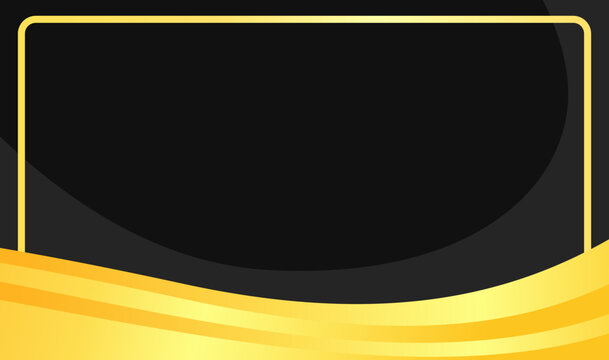 Golden frame sweep below sleek black background. Modern design invites bold visual storytelling. Ideal for luxury brand presentations or digital ads.
