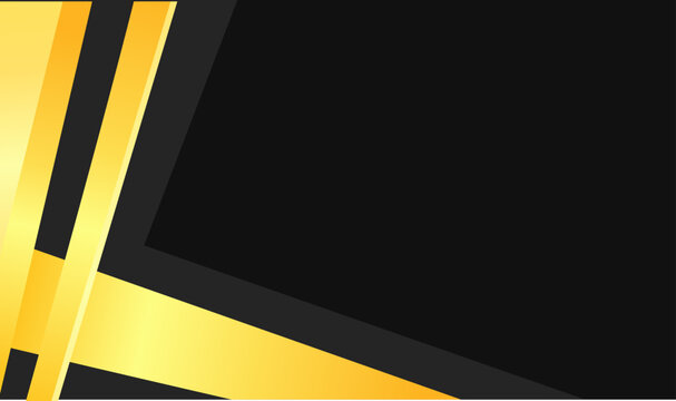 Bold golden lines slash across deep black canvas. Geometric precision meets luxurious contrast. Modern design speaks of power and elegance. Ideal for branding, advertising, or high-end presentations
