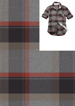 Vintage seamless pattern featuring a geometric elephant design on a checkered wooden wall texture with retro plaid textile art