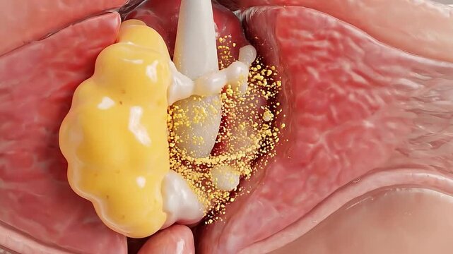 Acne inflammation under skin causes swelling redness in affected tissue showing detailed layers of clogged pores with pus bacteria and swelling beneath skin surface