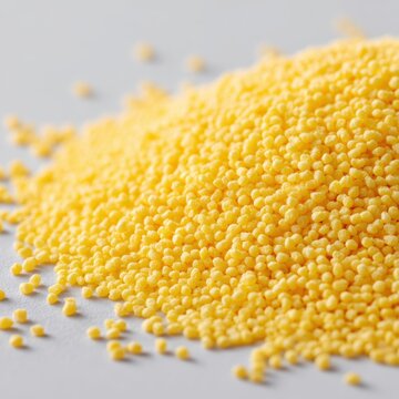 Macro polymer granules texture, clean industrial material background, minimal design