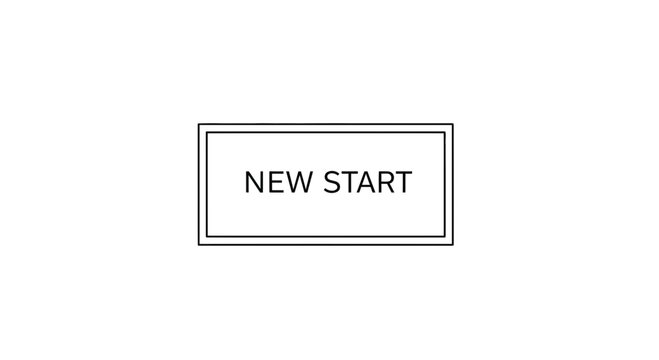 New Start Button Concept, Minimalist Design, Fresh Beginning