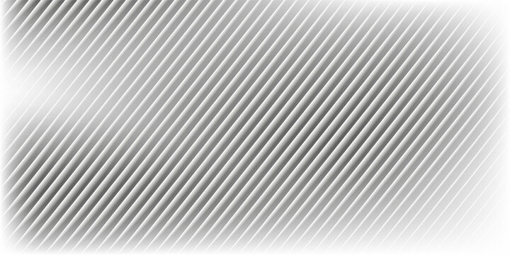 Transparent corrugated plastic ribbed glass background with abstract line patterns. 3D gradient light effects for retail windows or architectural panels. Vintage chrome reflections or polycarbonate.