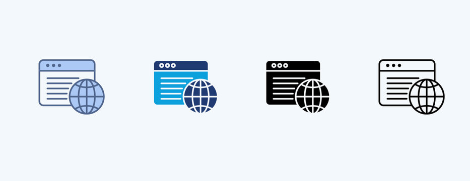 Webpage Multiple Icon Illustration Vector