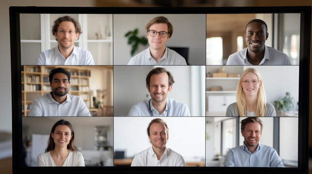 International bioethics regulatory working group conducting video conference review of cross-border gene therapy trial protocols, multicultural participants visible across multiple screen panels, in