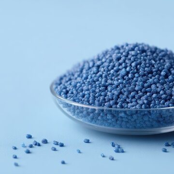Macro polymer granules texture, clean industrial material background, minimal design