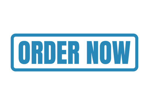 Order Now Blue Seal Rectangle Graphic Element With Bold Text For Sales