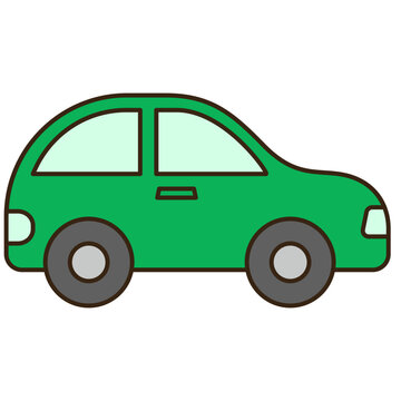 Green Car Vector Illustration