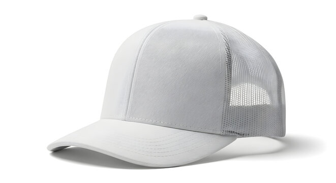 Light grey baseball cap with mesh back