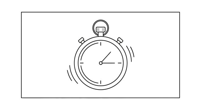Vintage Stopwatch Icon, Time Measurement, Countdown, Speed, Retro Style