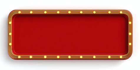 Bright Red Marquee Sign with Yellow Bulbs for Event Advertising