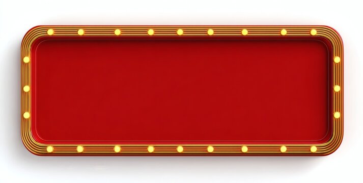 Bright Red Marquee Sign with Yellow Bulbs for Event Advertising