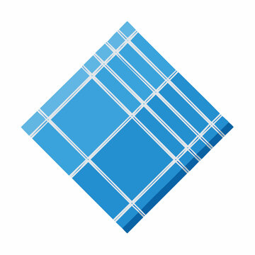 Blue Plaid Handkerchief