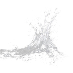 Obraz premium Water splash with clear droplets against a black and white background