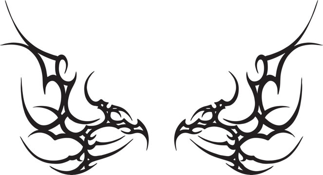 Cybersigilism tattoo tribal design