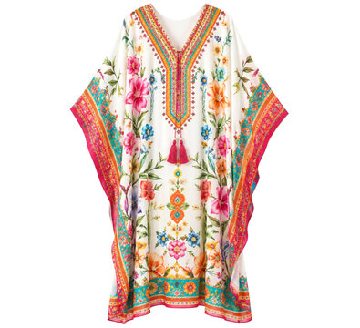 ladies' beautiful flower one kaftan dress
