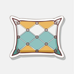 Fototapeta premium Decorative Pillow with Diamond Pattern