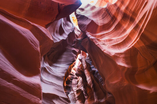 Stunning Swirls of Light and Shadow in a Slot Canyon Formation