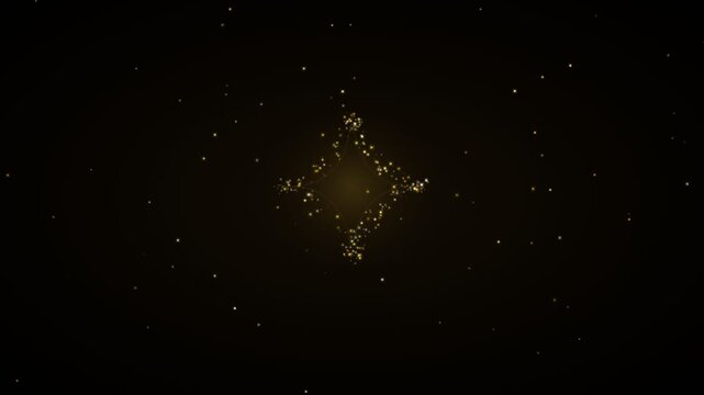 Glowing Diamond Shaped Pattern Dancing with Distant Stars.
