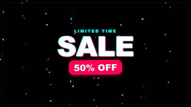 Limited Time Sale Promotion With Fifty Percent Off.