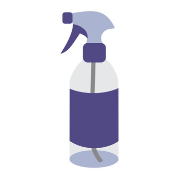 Spray Bottle Flat Illustration Cleaning Spray Plastic Bottle Household Cleaner Disinfectant Container Icon