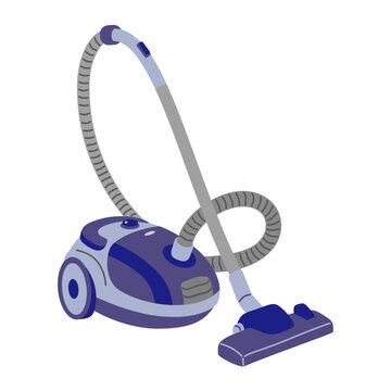 Flat Illustration Vacuum Cleaner Household Cleaning Appliance Floor Cleaning Equipment