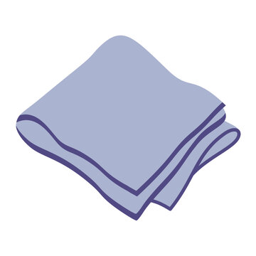 Flat Illustration Cleaning Cloth Folded Fabric Towel for Household Cleaning