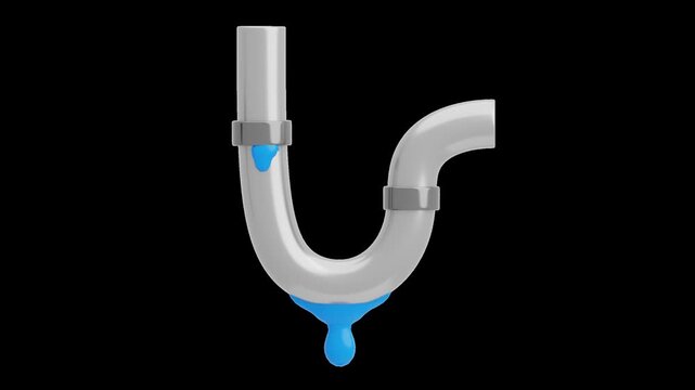 3D Water Leak | Alpha Channel