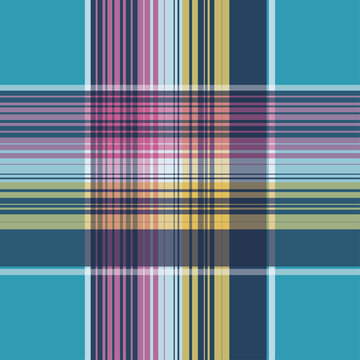Madras check Colorful Plaid Pattern With Intersecting Stripes and Abstract Geometric Tartan Design.