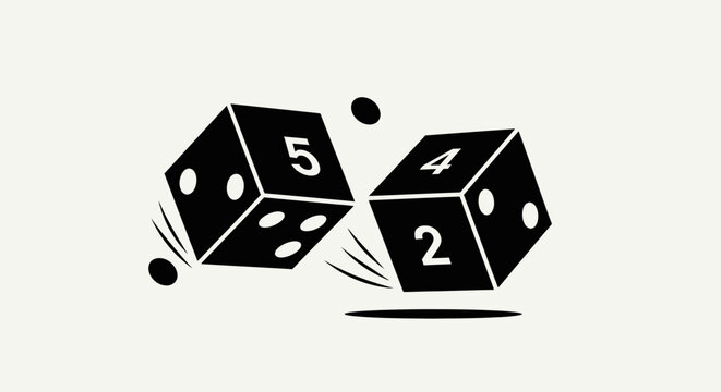 Dice Rolling: A dynamic image captures the moment two dice are in mid-air, illustrating the element of chance and the potential for a new beginning.