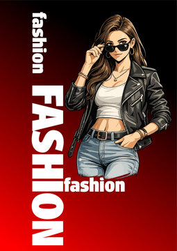 082-05-Stylish anime woman portraying modern fashion trends and cool attitude