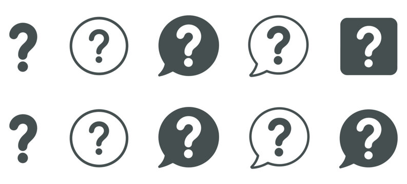 Question marks icon bubble question icon question mark symbol isolated on white background inquiry FAQ help symbols for web mobile and app design vector