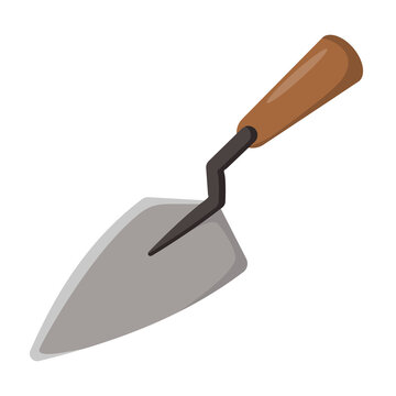 Gardening hand trowel tool illustration
