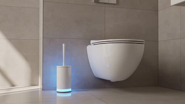 Sanitizing toilet bowl brush