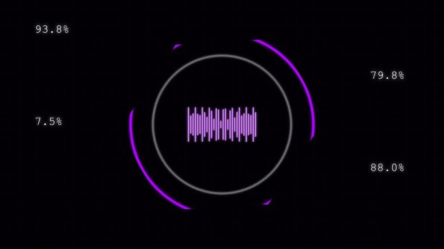 Digital Sound Waveform Visualization with Dynamic Progress Indicators