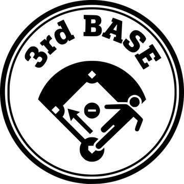 Bold 3rd Base Typography Text Graphic Design Element Vector