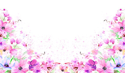 Fototapeta premium Watercolor Hand Painted Floral Illustration