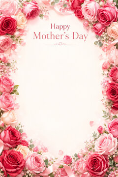 母の日の縦型ポスターフレーム
vertical poster frame in happy mother's day