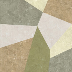 Fototapeta premium Modern seamless geometric pattern with natural textures: marble, wood, stone, cement, terrazzo. Ideal for interior design, wallpaper, packaging, textiles, tiles, and parquet flooring.