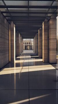 Architectural lines forming a symmetrical composition, highlighting clean structure and precise geometric balance, created with Generative AI.