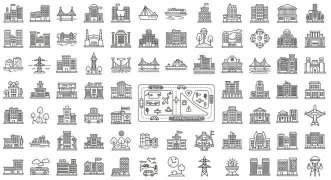 Ancient Hieroglyphic Symbols Collection.