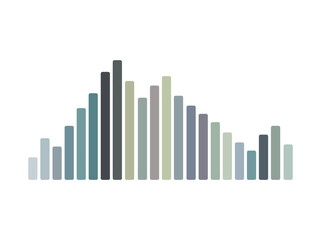 Fototapeta premium Multicolor Vertical Bar Chart Showing Data Comparison and Analytics