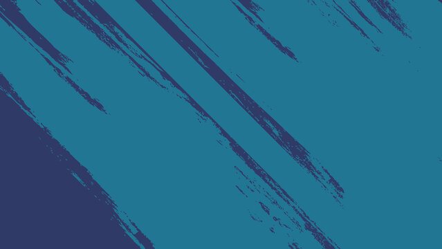 Abstract teal and navy blue diagonal brush stroke texture pattern for background