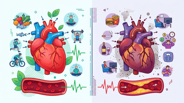 Healthy Heart vs Heart Disease Comparison